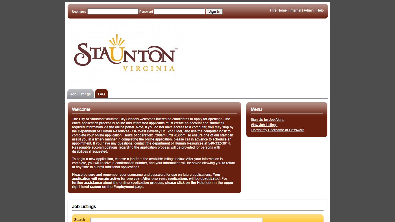 Staunton City & Schools - TalentEd Hire